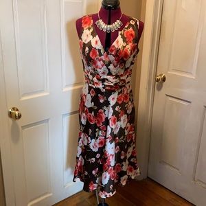 Talbots NWT 100% silk dress floral size 12P